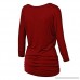 T Shirts for Womens FORUU Autumn Ruffles Solid Long Sleeve Casual Blouses Tops Wine B07G17V78K